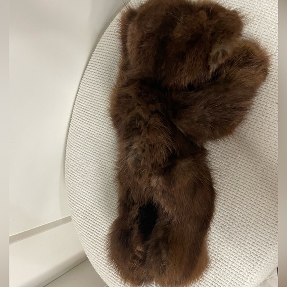 Vintage Mink Fur Teddy Jointed Bear Brown 16” EXCELLENT CONDITION handmade SOFT - Picture 5 of 16